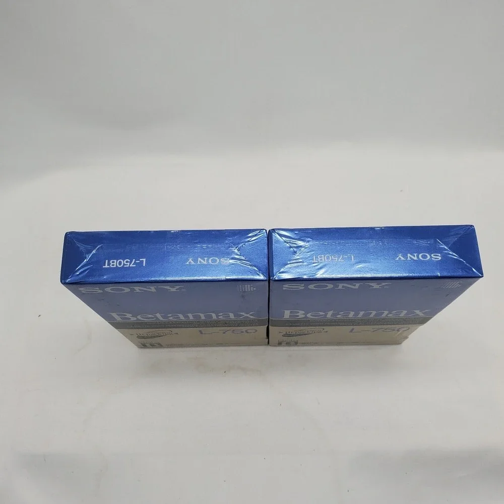 Set of 2‎ New Sealed Sony L-750 Betamax Beta Blank Tapes